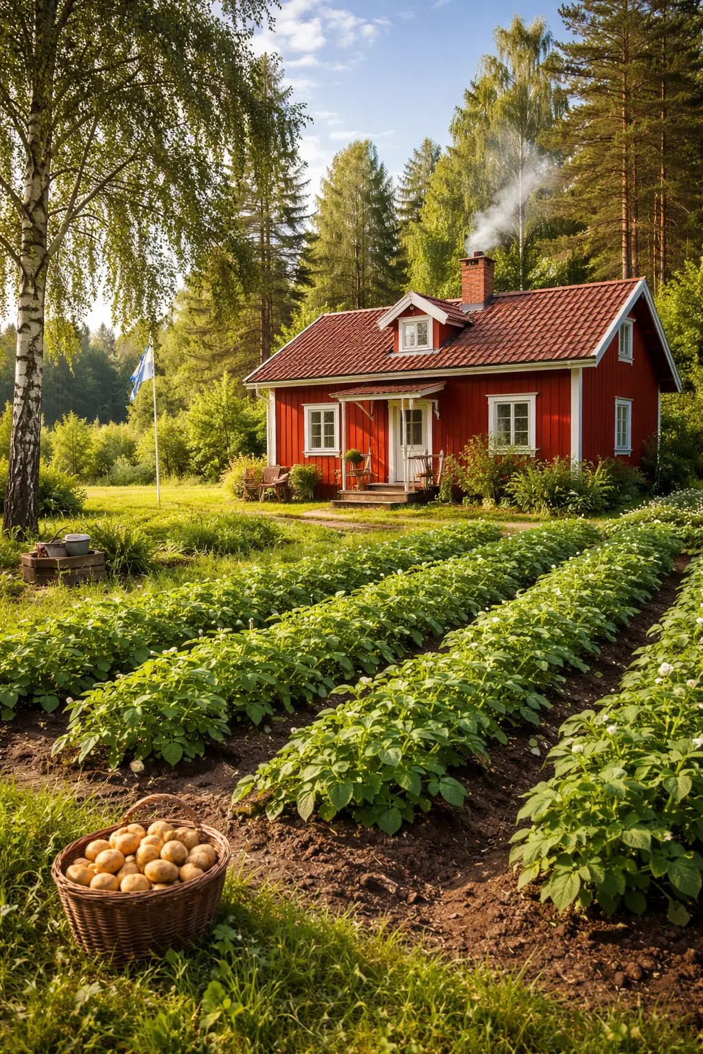 punainen tupa, vuokramökki Pohjois-Karjala